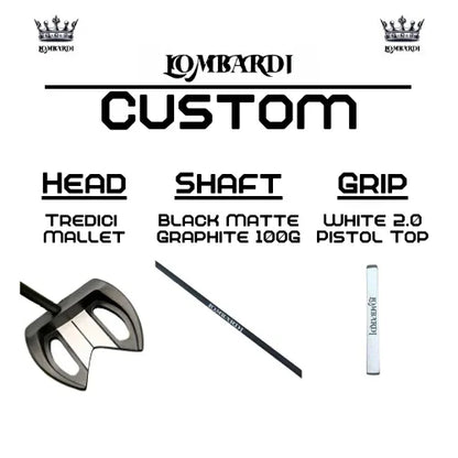 Lombardi Golf Custom Black Tredici Mallet Golf Putter - GOLF LEAGUE