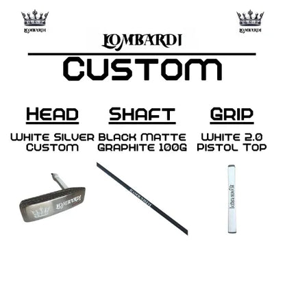 Lombardi Golf Custom White Silver OG Custom Blade Golf Putter - GOLF LEAGUE