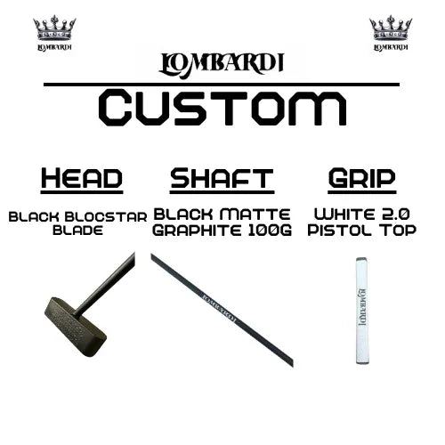 Lombardi Golf Custom Black Blocstar Blade Golf Putter - GOLF LEAGUE