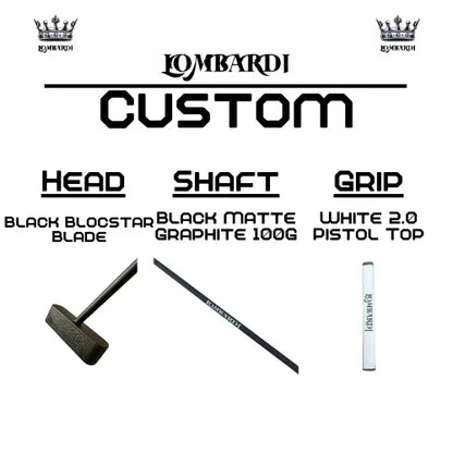 Lombardi Golf Custom Black Blocstar Blade Golf Putter - GOLF LEAGUE
