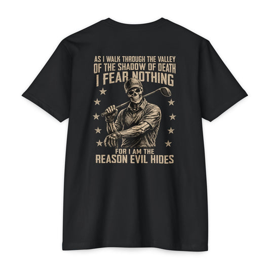 I Fear Nothing Skull Golf T-Shirt — Iron Sight Golf