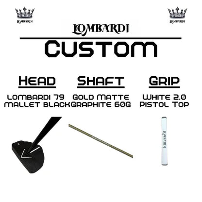 Lombardi Golf Custom Black 79 Mallet Golf Putter - GOLF LEAGUE