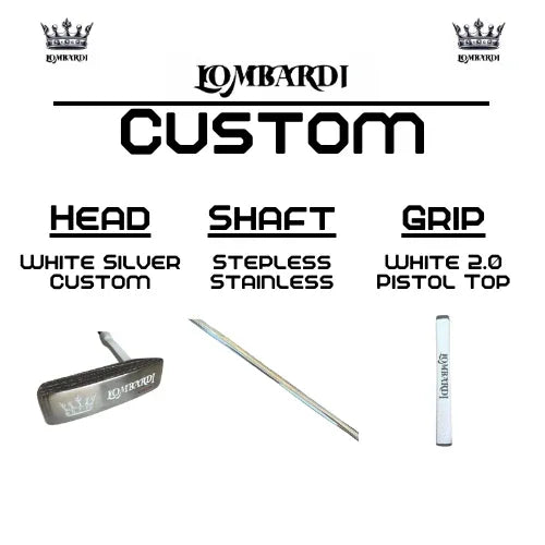 Lombardi Golf Custom White Silver OG Custom Blade Golf Putter - GOLF LEAGUE
