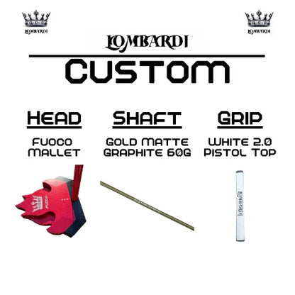 Lombardi Golf Custom Red Fuoco Mallet Golf Putter - GOLF LEAGUE