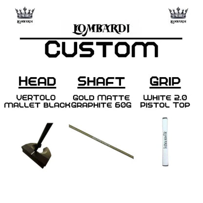 Lombardi Golf Custom Black Vertolo Mallet Golf Putter - GOLF LEAGUE