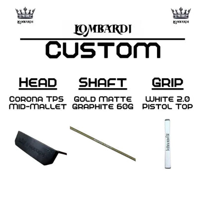 Lombardi Golf Custom Black Corona TPS Mallet Golf Putter - GOLF LEAGUE