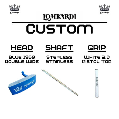 Lombardi Golf Custom Blue 1969 Double Wide Blade Golf Putter - GOLF LEAGUE