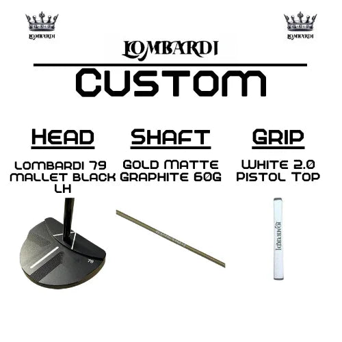 Lombardi Golf Custom Black 79 Mallet Left-Handed Golf Putter - GOLF LEAGUE