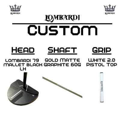Lombardi Golf Custom Black 79 Mallet Left-Handed Golf Putter - GOLF LEAGUE