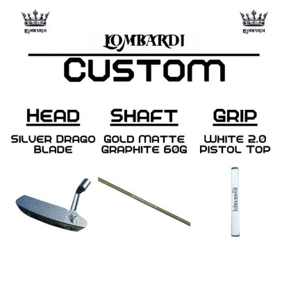 Lombardi Golf Custom Silver Drago Blade Golf Putter - GOLF LEAGUE