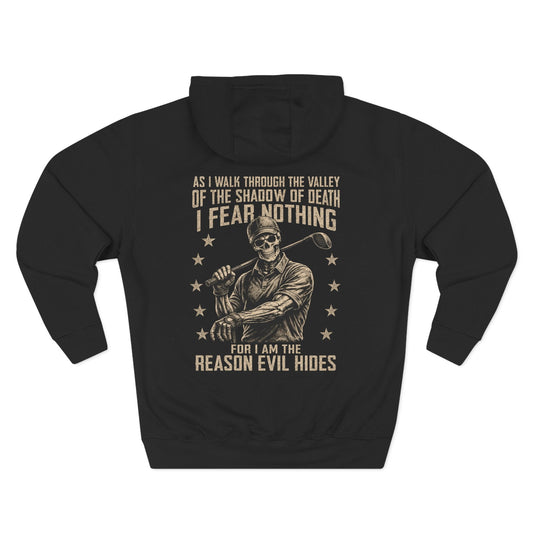 Fear Nothing Hoodie — "As I Walk Through the Valley of the Shadow of Death" Graphic Fleece Hoodie