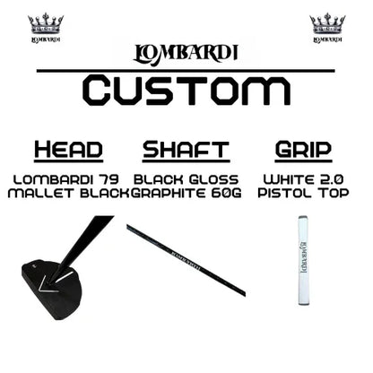 Lombardi Golf Custom Black 79 Mallet Golf Putter - GOLF LEAGUE