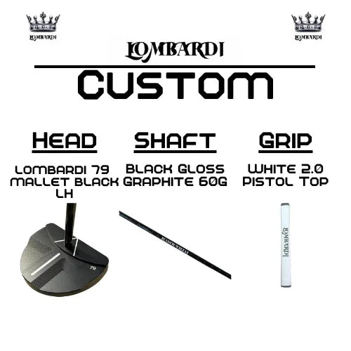 Lombardi Golf Custom Black 79 Mallet Left-Handed Golf Putter - GOLF LEAGUE