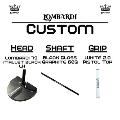 Lombardi Golf Custom Black 79 Mallet Left-Handed Golf Putter - GOLF LEAGUE