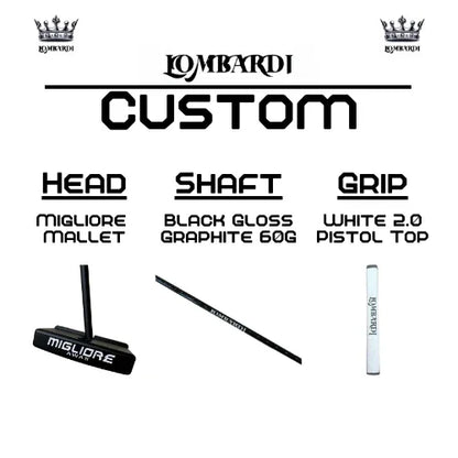 Lombardi Golf Custom Black Migliore Mallet Golf Putter - GOLF LEAGUE
