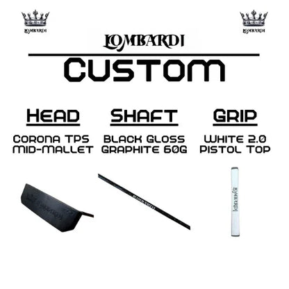 Lombardi Golf Custom Black Corona TPS Mallet Golf Putter - GOLF LEAGUE