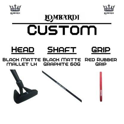 Lombardi Golf Custom Black Matte Left Hand Mallet Golf Putter - GOLF LEAGUE