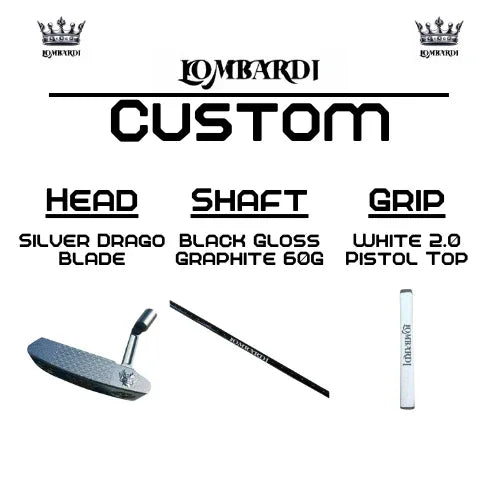 Lombardi Golf Custom Silver Drago Blade Golf Putter - GOLF LEAGUE