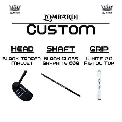 Lombardi Golf Custom Black Trofeo Mallet Golf Putter - GOLF LEAGUE