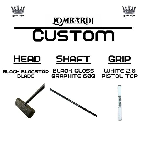 Lombardi Golf Custom Black Blocstar Blade Golf Putter - GOLF LEAGUE