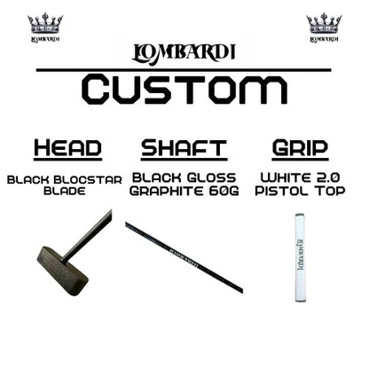 Lombardi Golf Custom Black Blocstar Blade Golf Putter - GOLF LEAGUE