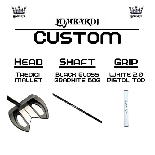 Lombardi Golf Custom Black Tredici Mallet Golf Putter - GOLF LEAGUE