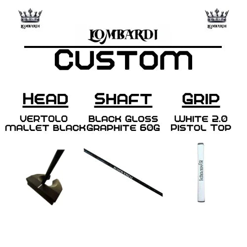 Lombardi Golf Custom Black Vertolo Mallet Golf Putter - GOLF LEAGUE