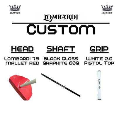 Lombardi Golf Custom Red 79 Mallet Golf Putter - GOLF LEAGUE