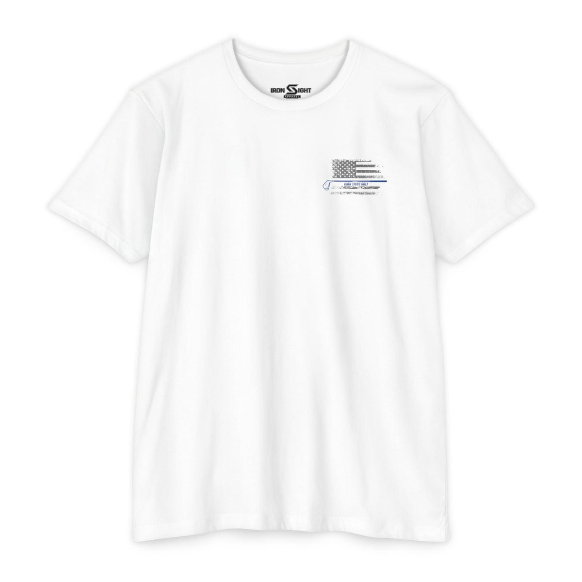 Golf Flagstick T-Shirt — 'Iron Sight' American Flag Golf Tee