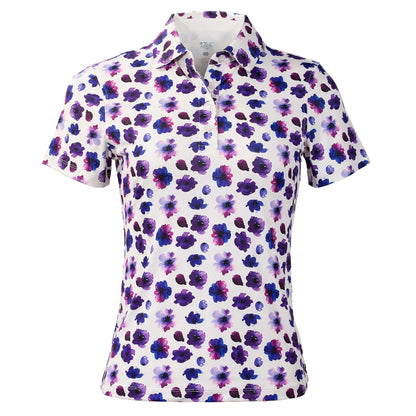 1764WomensSV20824WPoloTaraWhiteMultiFront - GOLF LEAGUE