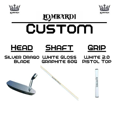 Lombardi Golf Custom Silver Drago Blade Golf Putter - GOLF LEAGUE