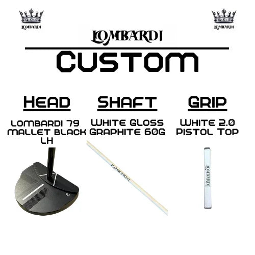 Lombardi Golf Custom Black 79 Mallet Left-Handed Golf Putter - GOLF LEAGUE