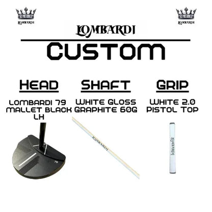 Lombardi Golf Custom Black 79 Mallet Left-Handed Golf Putter - GOLF LEAGUE