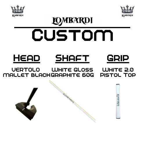 Lombardi Golf Custom Black Vertolo Mallet Golf Putter - GOLF LEAGUE