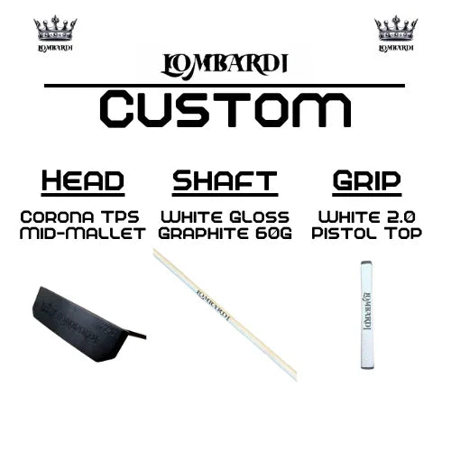 Lombardi Golf Custom Black Corona TPS Mallet Golf Putter - GOLF LEAGUE