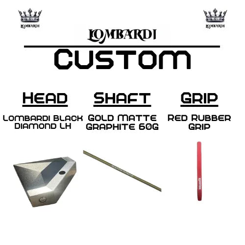 Lombardi Golf Custom Black Diamond Left-Hand Mallet Golf Putter - GOLF LEAGUE