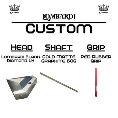 Lombardi Golf Custom Black Diamond Left-Hand Mallet Golf Putter - GOLF LEAGUE