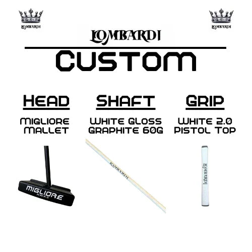 Lombardi Golf Custom Black Migliore Mallet Golf Putter - GOLF LEAGUE
