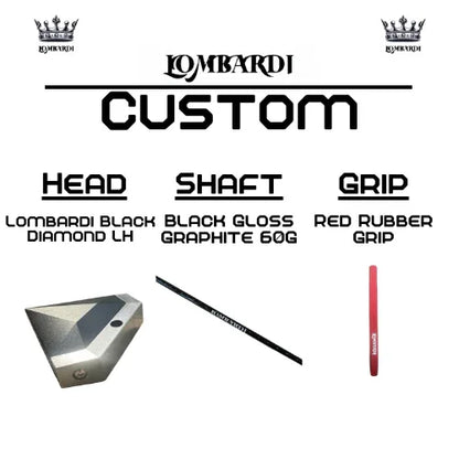 Lombardi Golf Custom Black Diamond Left-Hand Mallet Golf Putter - GOLF LEAGUE