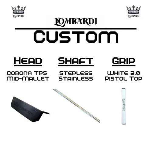 Lombardi Golf Custom Black Corona TPS Mallet Golf Putter - GOLF LEAGUE