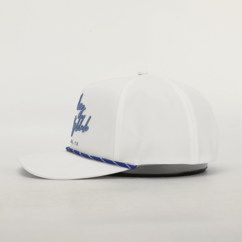 Cursive Roped Hat White