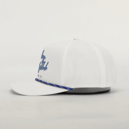 Cursive Roped Hat White