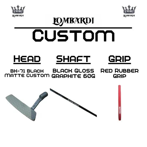 Lombardi Golf Custom Black Matte BK-71 Blade Golf Putter - GOLF LEAGUE