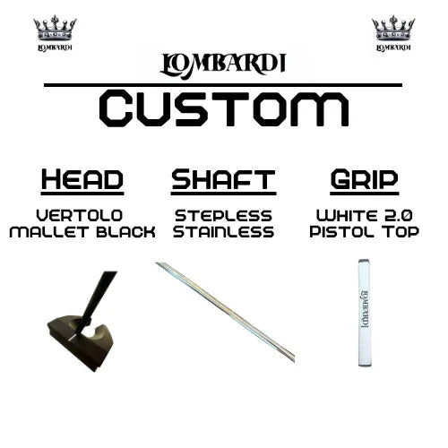Lombardi Golf Custom Black Vertolo Mallet Golf Putter - GOLF LEAGUE
