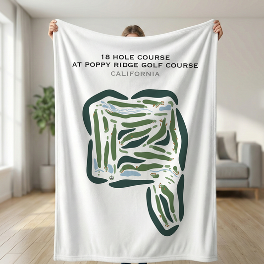 18-Hole Course at The Poppy Ridge Golf Course, California - Printed Golf Courses