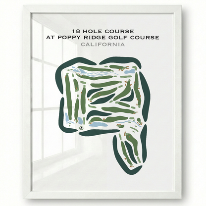 18-Hole Course at The Poppy Ridge Golf Course, California - Printed Golf Courses