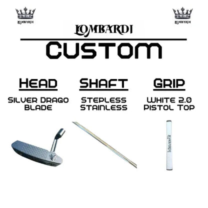 Lombardi Golf Custom Silver Drago Blade Golf Putter - GOLF LEAGUE
