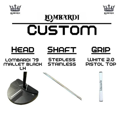 Lombardi Golf Custom Black 79 Mallet Left-Handed Golf Putter - GOLF LEAGUE