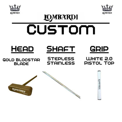 Lombardi Golf Custom Gold Blocstar Blade Golf Putter - GOLF LEAGUE