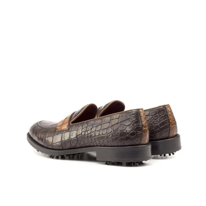 1918-loafer-golf-shoes-ii-wholesale-brown-crocodile-patterned-leather-121 - GOLF LEAGUE